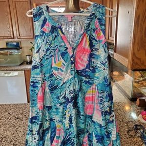 Large lilly pulitzer sailboat dress